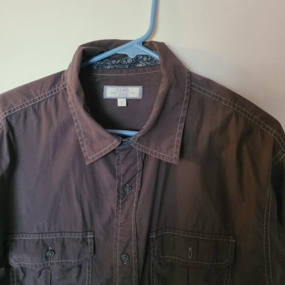 Old Navy Gray Long Sleeve Button Down Shirt L - Picture 12 of 15